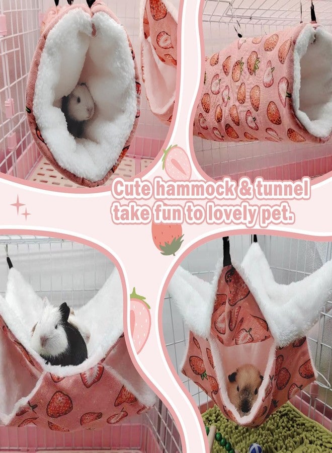 EAEDMY Rat Ferret Hammock Toys Cage Accessories, Guinea Pig Hideout Tunnel, Warm Bed for Rat Ferret Guinea Pig Sleep Hide and Play (4.Hammock) - Image 4